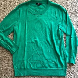 J. Crew Green Crewneck Sweater Timeless Knit Design